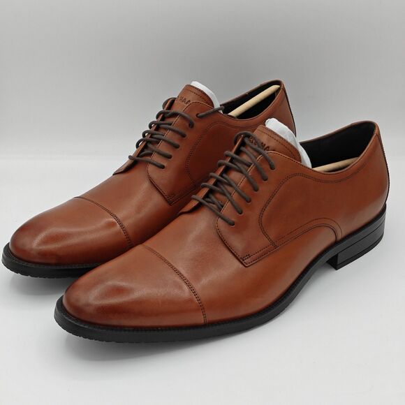 Cole Haan Men’s Leather Modern Essentials Cap Toe Oxford Shoe [British Tan]